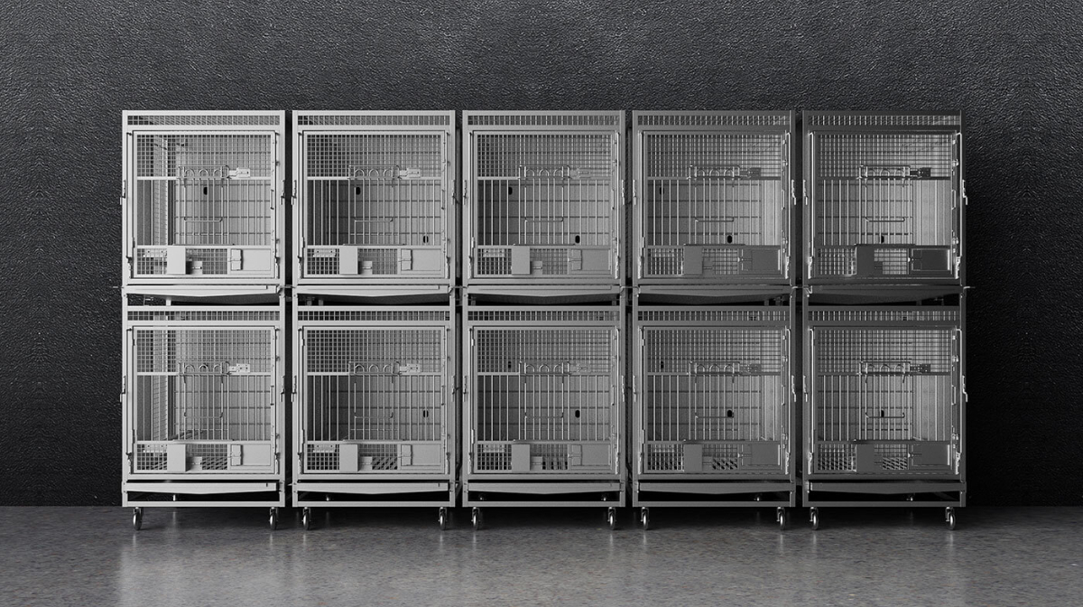 双层猴狗通用笼